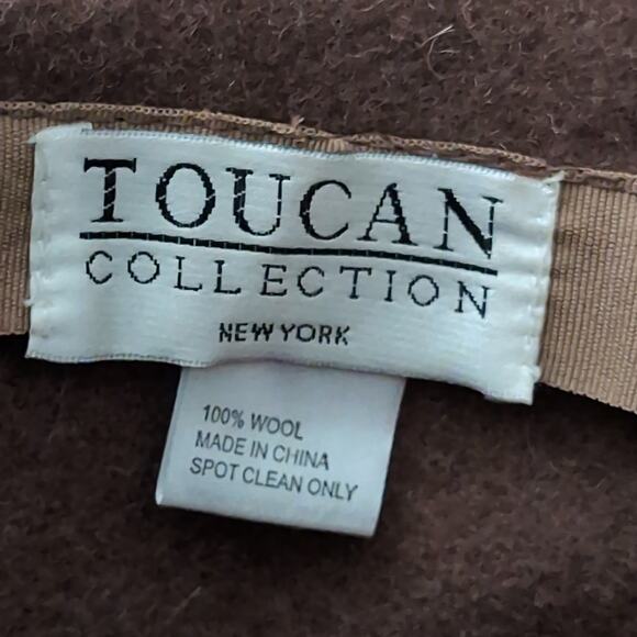 Toucan Collection Brown Wool Hat with Side Bow Fedora - Picture 2 of 6